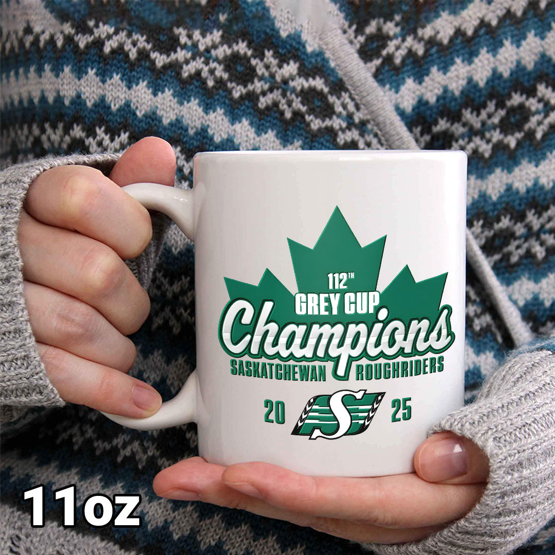 Saskatchewan Roughriders 2025 Grey Cup Champions Ceramic Mug – MAITM13862
