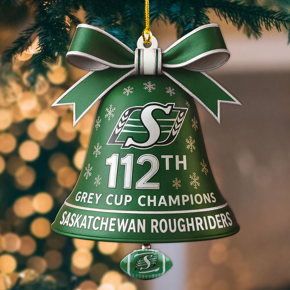 Saskatchewan Roughriders 2025 Grey Cup Champions Custom Shape 2-sided Acrylic Ornament – MAITM13922