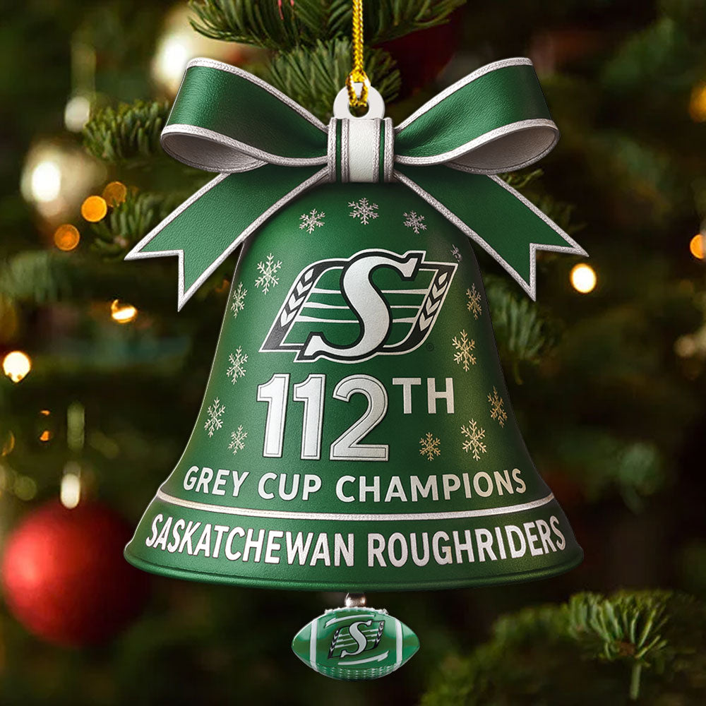 Saskatchewan Roughriders 2025 Grey Cup Champions Custom Shape 2-sided Acrylic Ornament – MAITM13922