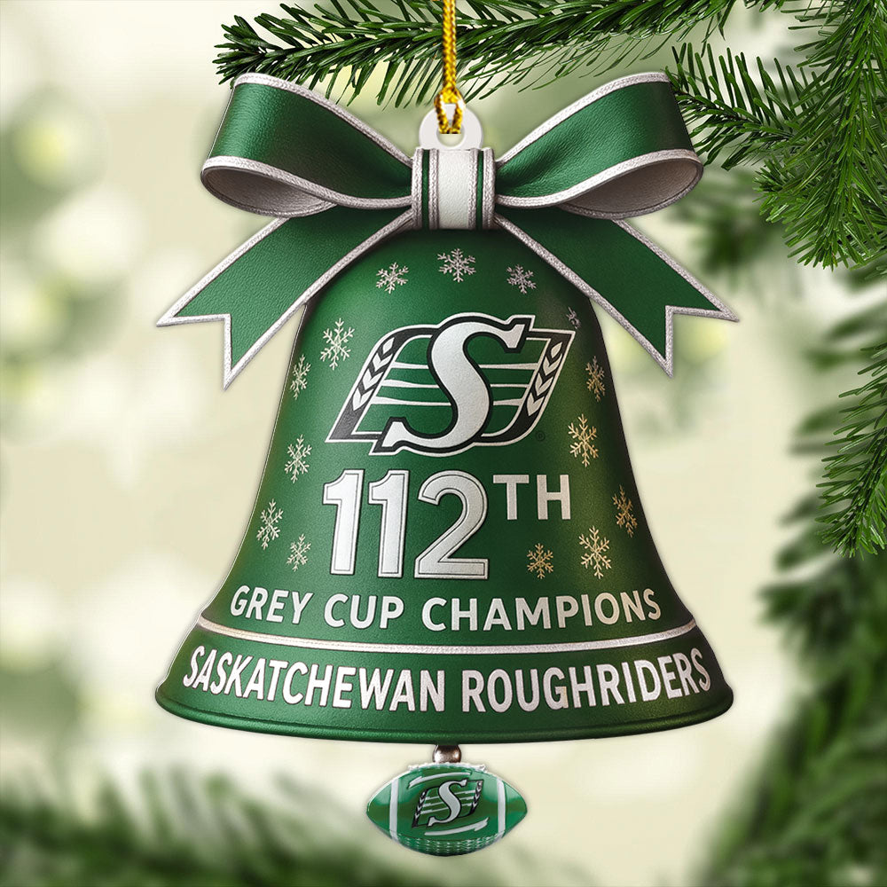 Saskatchewan Roughriders 2025 Grey Cup Champions Custom Shape 2-sided Acrylic Ornament – MAITM13922