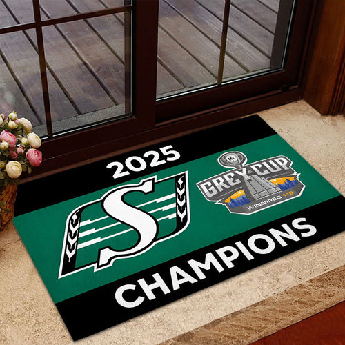 Saskatchewan Roughriders 2025 Grey Cup Champions Doormat – MAITM13845