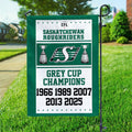 Saskatchewan Roughriders 2025 Grey Cup Champions Double-side Garden Flag – TANTN18841