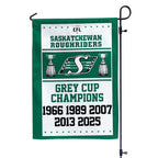 Saskatchewan Roughriders 2025 Grey Cup Champions Double-side Garden Flag – TANTN18841