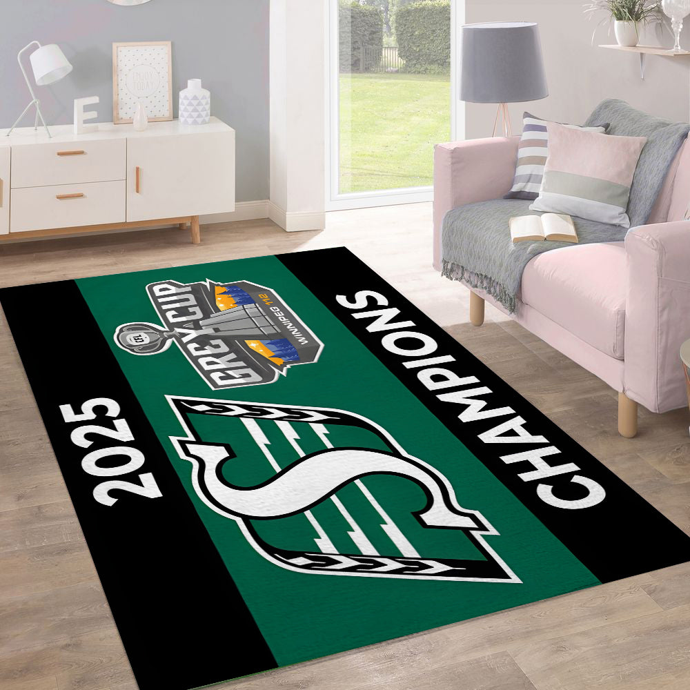 Saskatchewan Roughriders 2025 Grey Cup Champions Rectangular Rug – MAITM13844