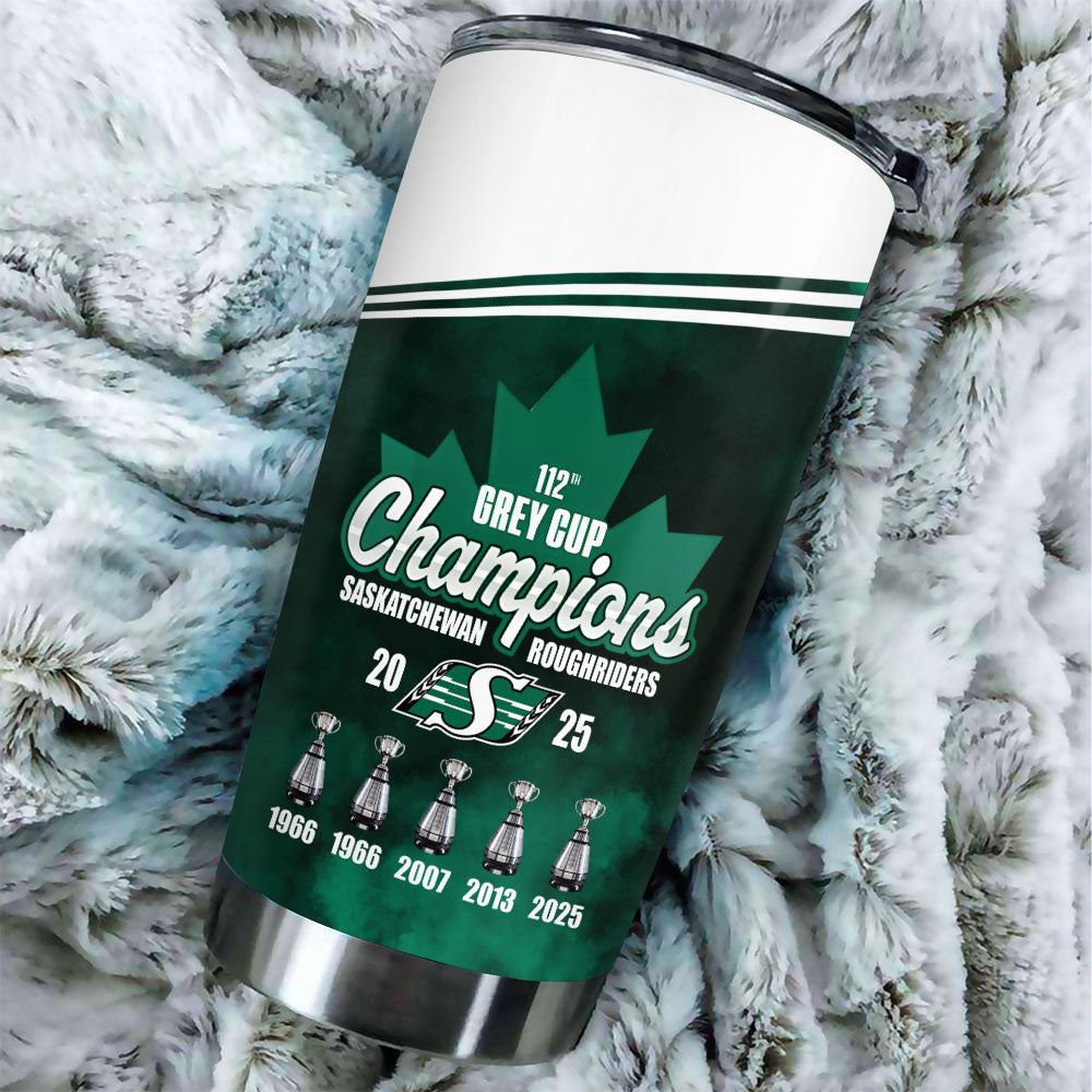 Saskatchewan Roughriders 2025 Grey Cup Champions Tumbler Cup – HOATT14778