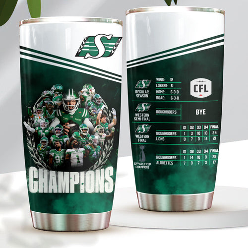 Saskatchewan Roughriders 2025 Grey Cup Champions Tumbler Cup – HOATT14784
