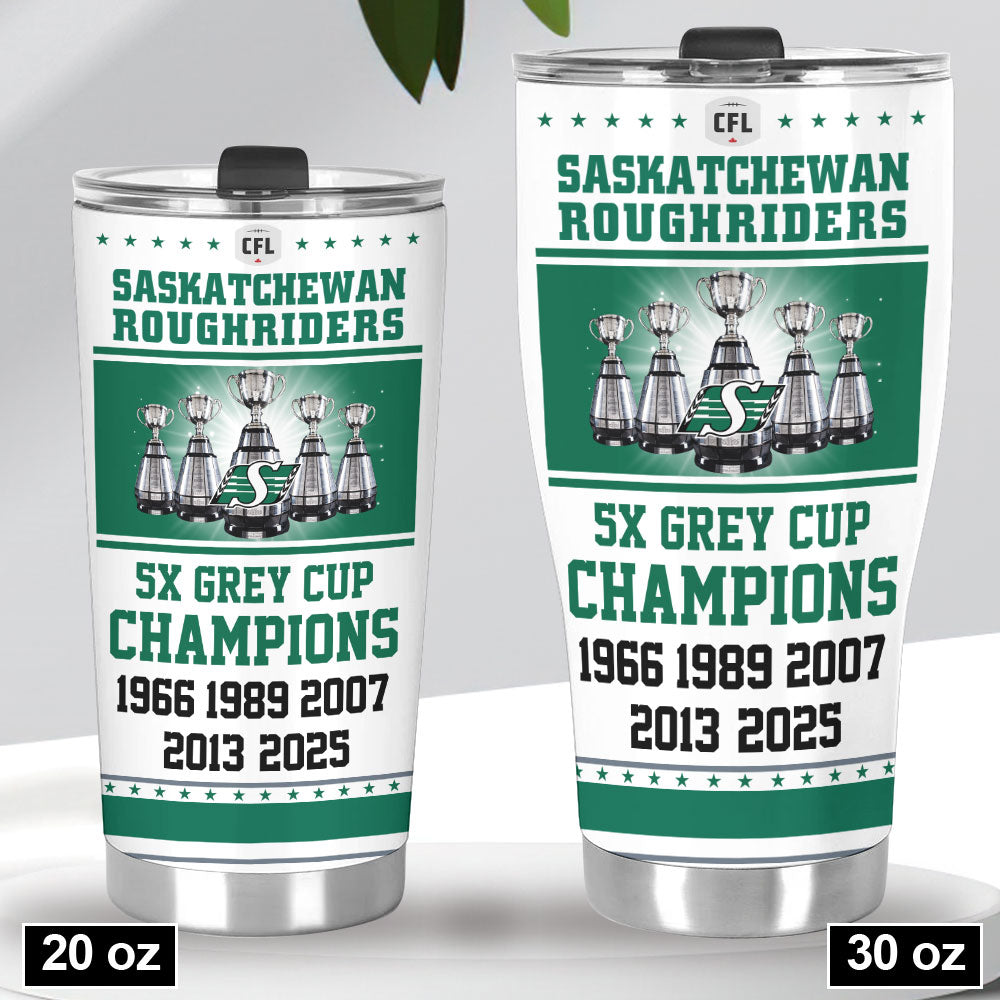 Saskatchewan Roughriders 2025 Grey Cup Champions Tumbler Cup – HOATT14887