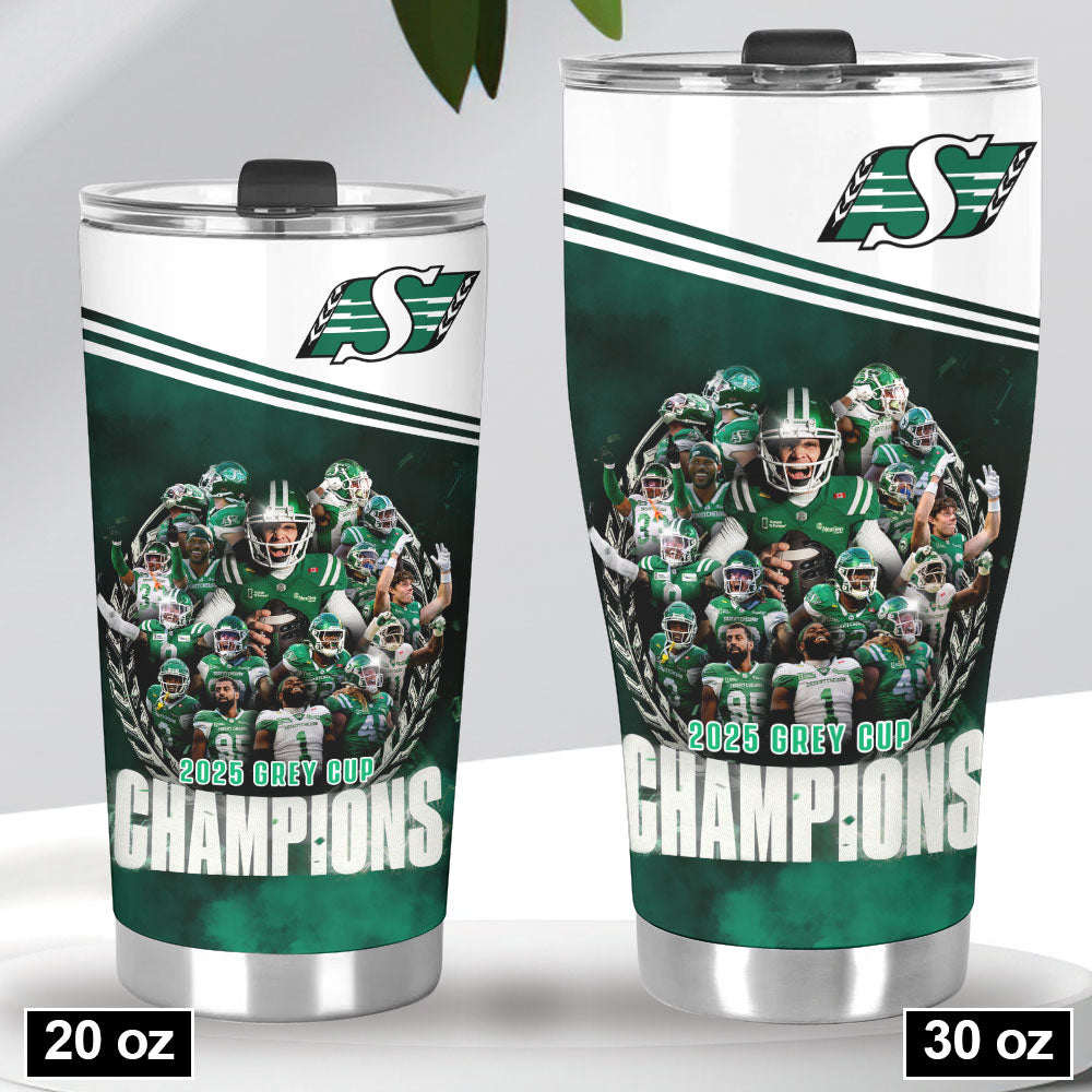Saskatchewan Roughriders 2025 Grey Cup Champions Tumbler Cup – HOATT14727