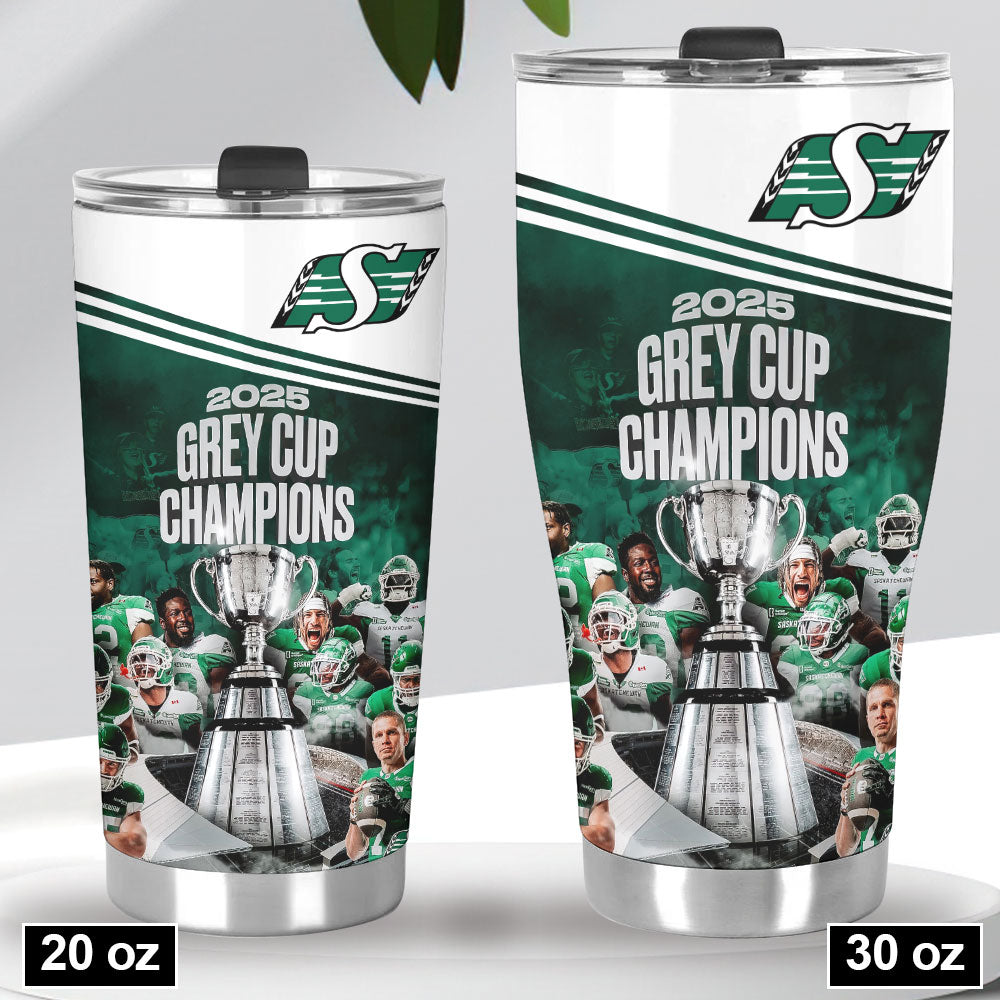 Saskatchewan Roughriders 2025 Grey Cup Champions Tumbler Cup – HOATT14741
