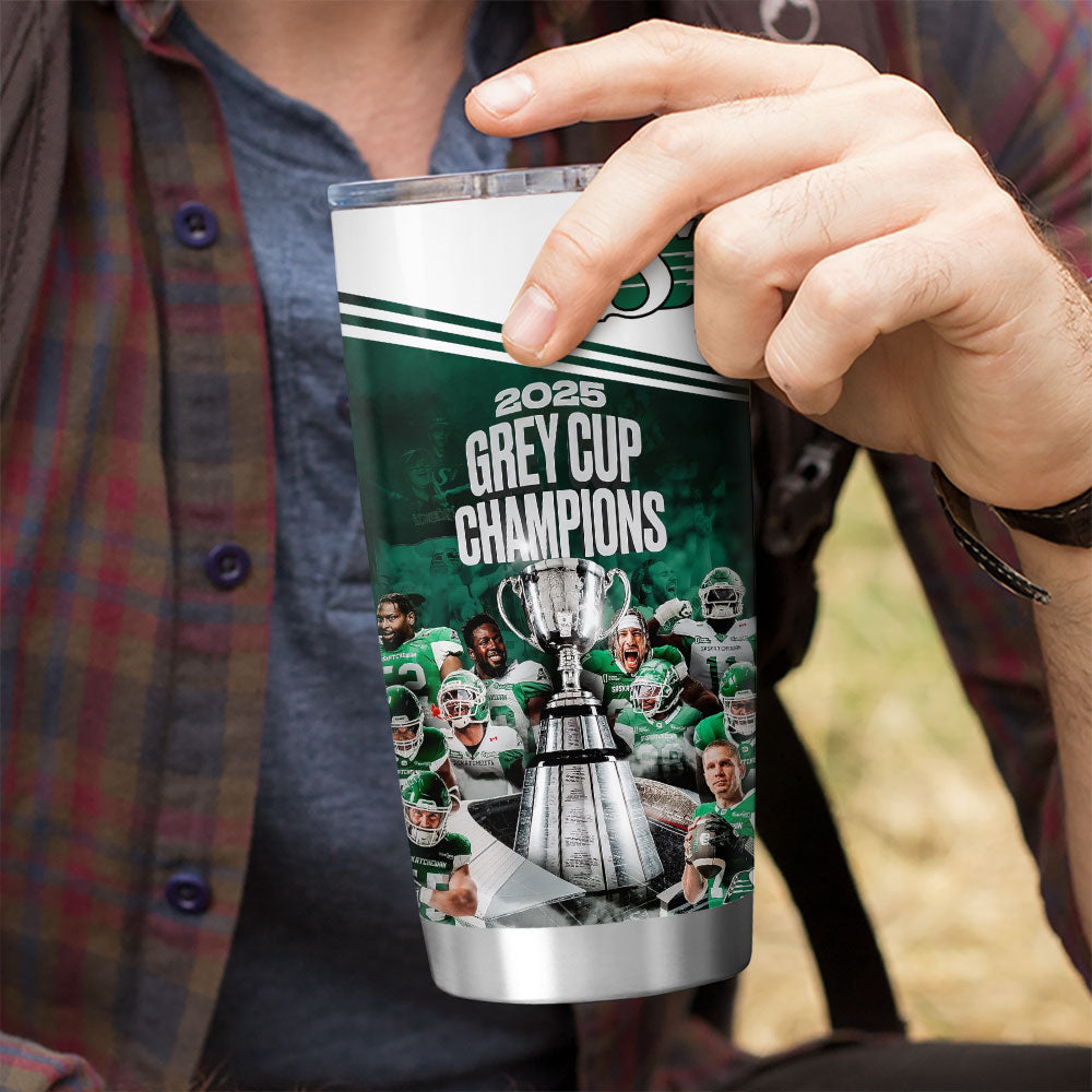 Saskatchewan Roughriders 2025 Grey Cup Champions Tumbler Cup – HOATT14741