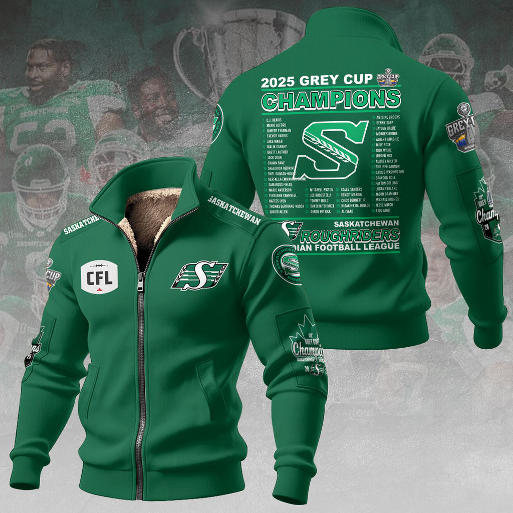 Saskatchewan Roughriders Thick Knit Fleece Jacket – GNE4686