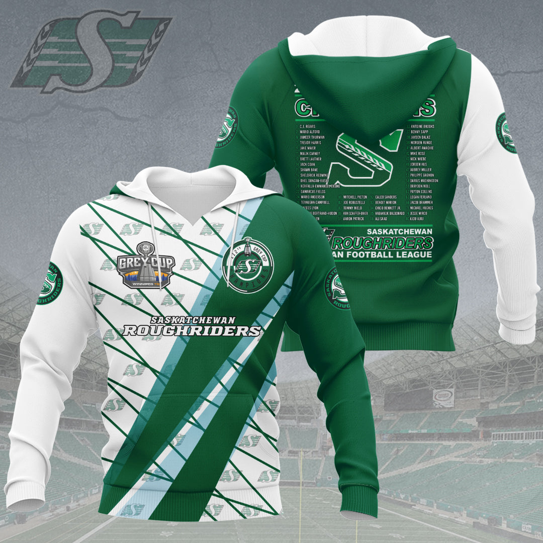 Saskatchewan Roughriders 2025 Grey Cup Champions 3D Apparel – HOATT14768