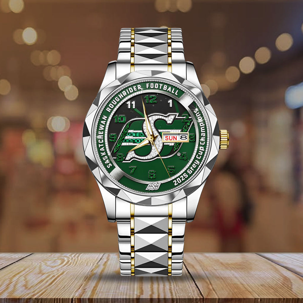 Saskatchewan Roughriders 2025 Grey Cup Champions Alloy Luxury Quartz Watch – TTMTHU2348