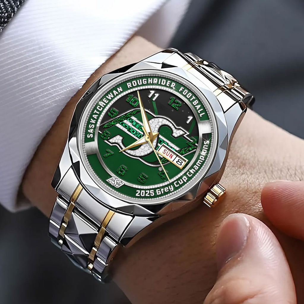 Saskatchewan Roughriders 2025 Grey Cup Champions Alloy Luxury Quartz Watch – TTMTHU2348