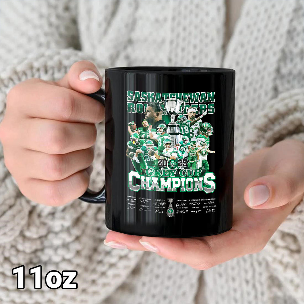Saskatchewan Roughriders 2025 Grey Cup Champions Ceramic Mug – TANTN18878