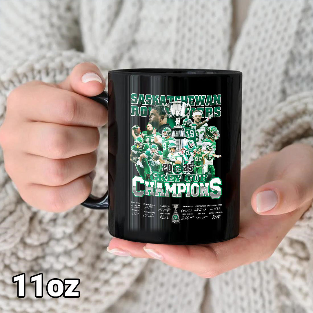 Saskatchewan Roughriders 2025 Grey Cup Champions Ceramic Mug – TANTN18878
