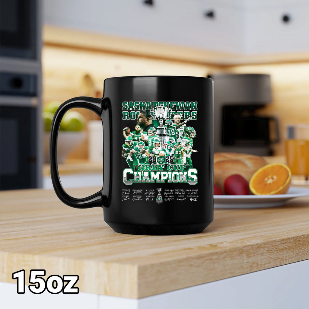 Saskatchewan Roughriders 2025 Grey Cup Champions Ceramic Mug – TANTN18878