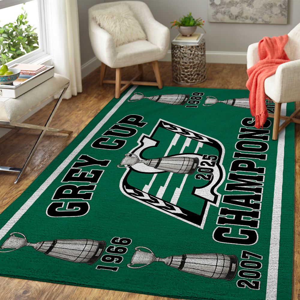 Saskatchewan Roughriders 2025 Grey Cup Champions Rectangular Rug – TANTN18850