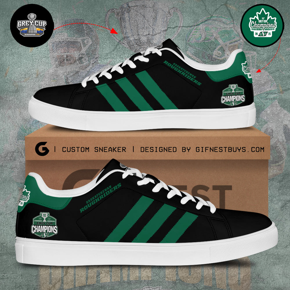 Saskatchewan Roughriders 2025 Grey Cup Champions Custom SS Shoes – TANTN18909