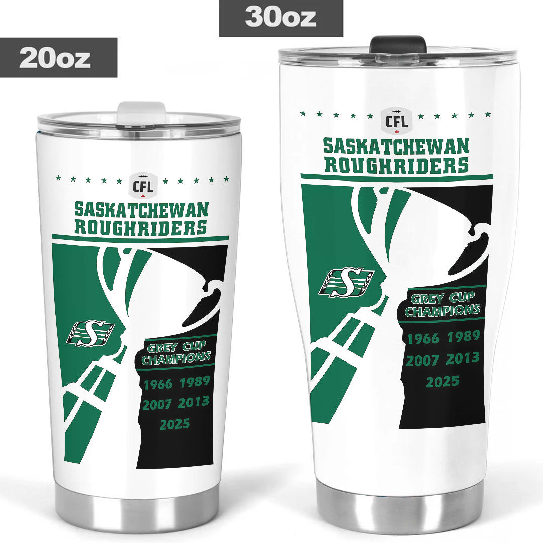 Saskatchewan Roughriders 2025 Grey Cup Champions Tumbler Cup – TANTN18862