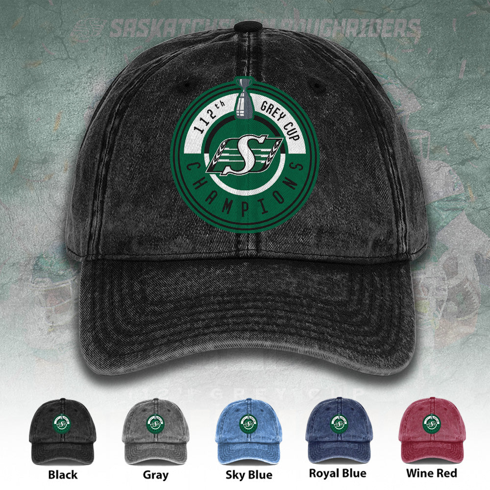 Saskatchewan Roughriders 2025 Grey Cup Champions Wash Denim Cap – TANTN19439