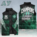 Saskatchewan Roughriders 2025 Grey Cup Champions 3D Sleeveless Down Jacket – HOATT14948