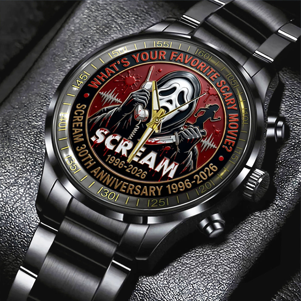 Scream 30th Anniversary Black Stainless Steel Watch – TMTHU4239
