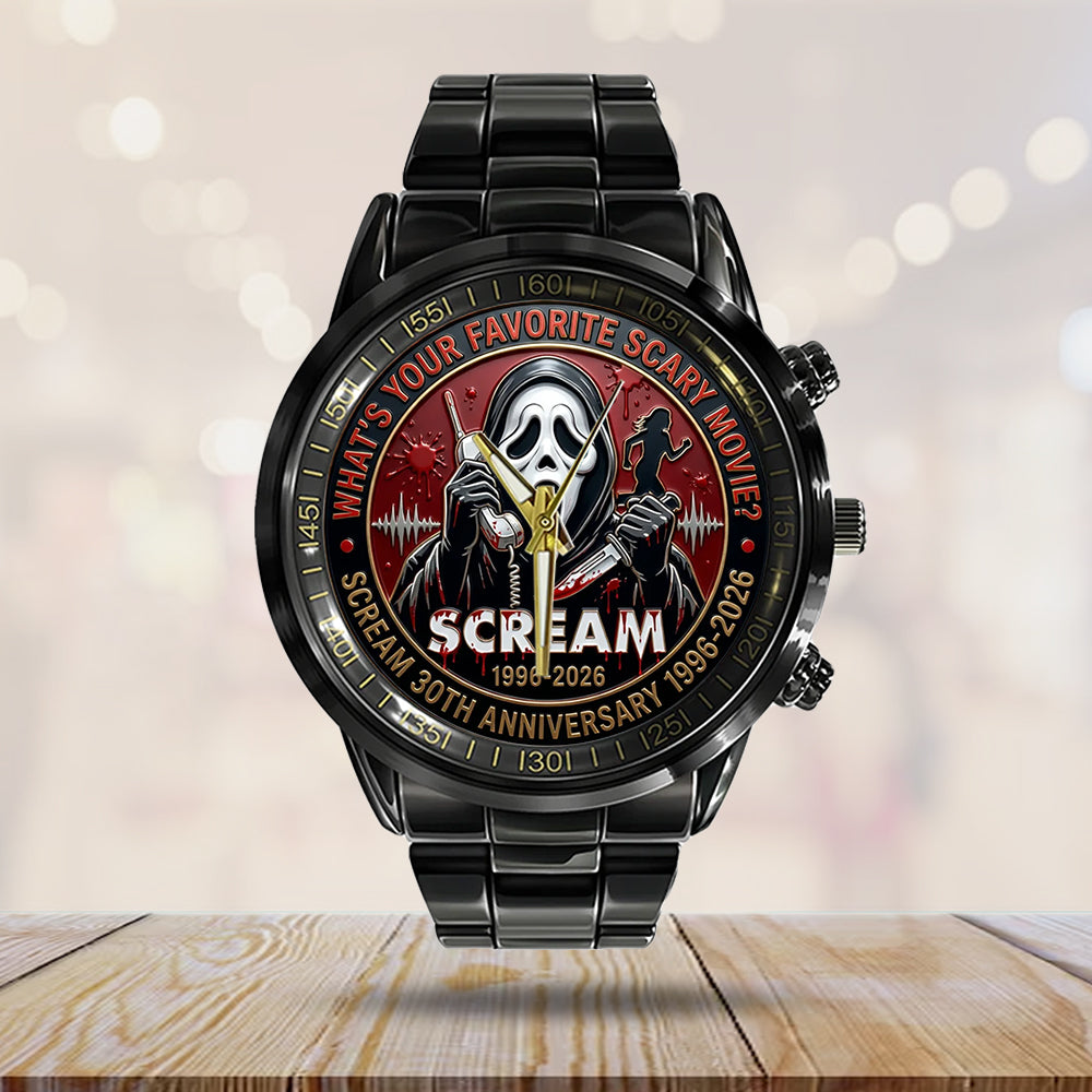 Scream 30th Anniversary Black Stainless Steel Watch – TMTHU4239