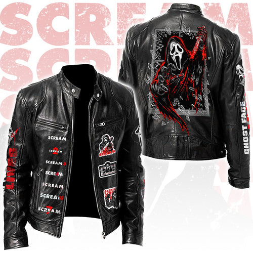 Scream Motorcycle Leather Jacket – TANTN20955