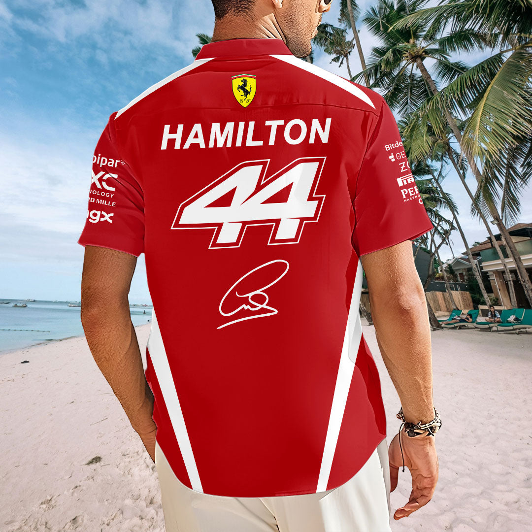 Scuderia Ferrari x Lewis Hamilton 2026 Short Sleeve Button-Down Shirt – HOATT15880