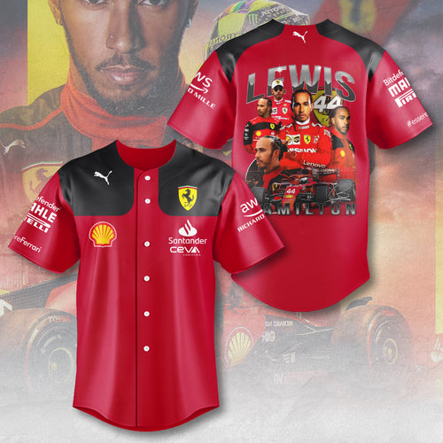 Scuderia Ferrari x Lewis Hamilton Baseball Jersey – MAITM 9225