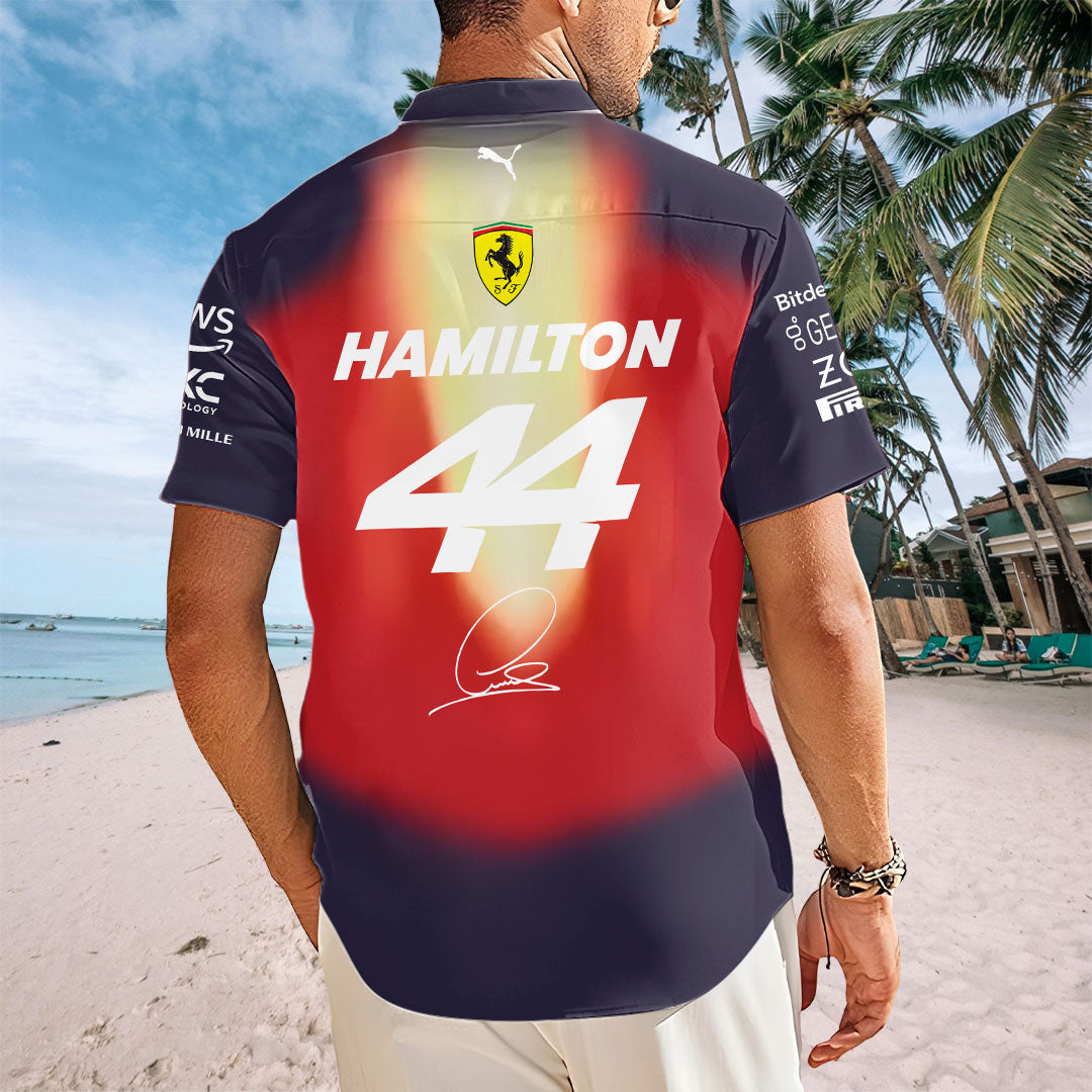 Scuderia Ferrari F1 Team x Lewis Hamilton 2026 Short Sleeve Button-Down Shirt – TANTN22478