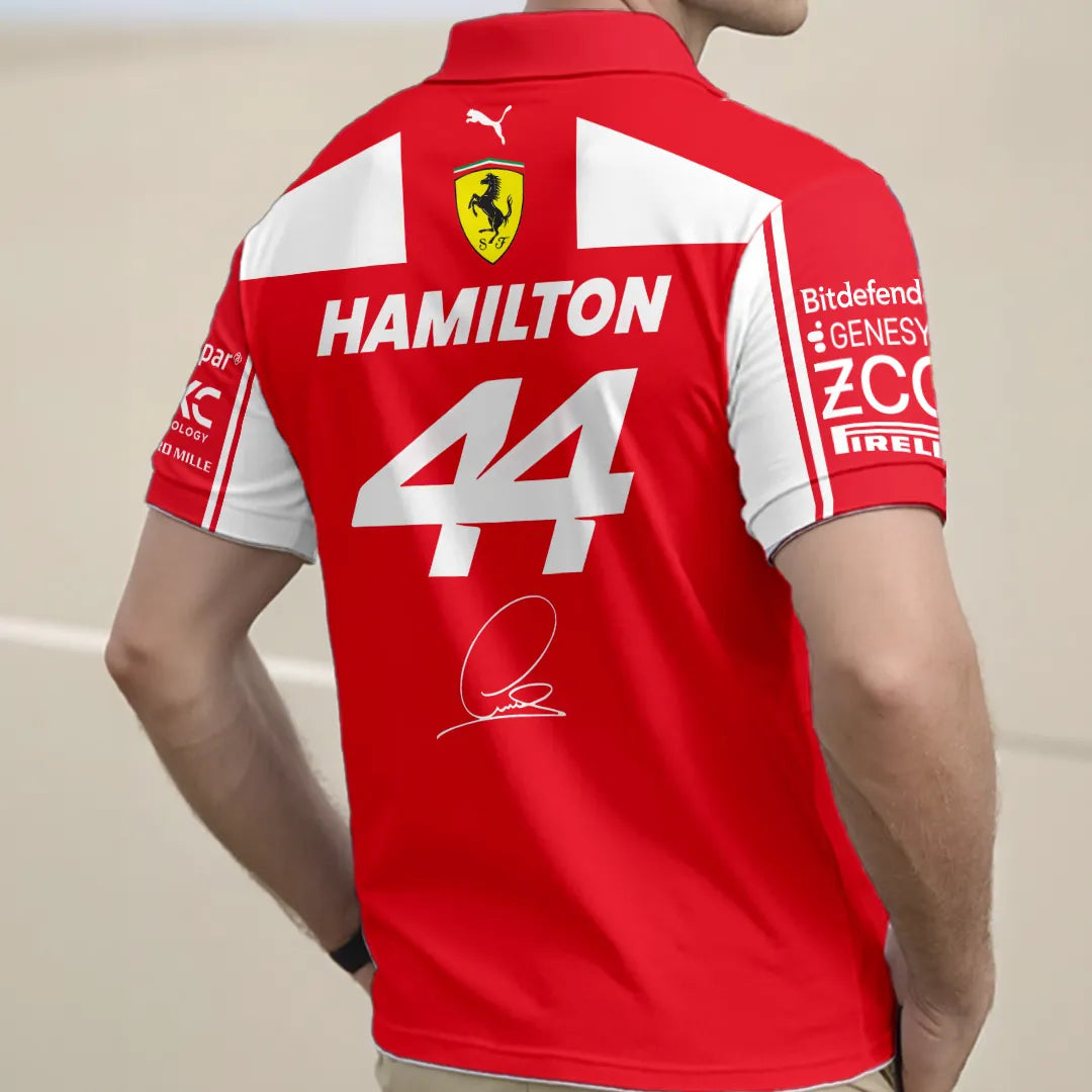 Scuderia Ferrari F1 Team x Lewis Hamilton 2026 Zip Polo Shirt – TANTN22480