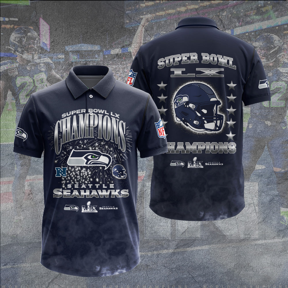 Seattle Seahawks 2025 Super Bowl LX Champions 3D Apparel – GNE5178