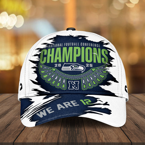 Seattle Seahawks 2025 NFC Champions Classic Cap – MAITM14608
