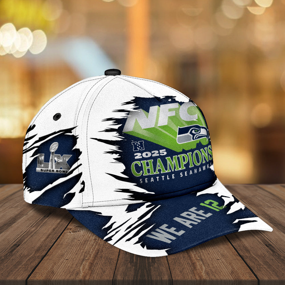 Seattle Seahawks 2025 NFC Champions Classic Cap – MAITM14613
