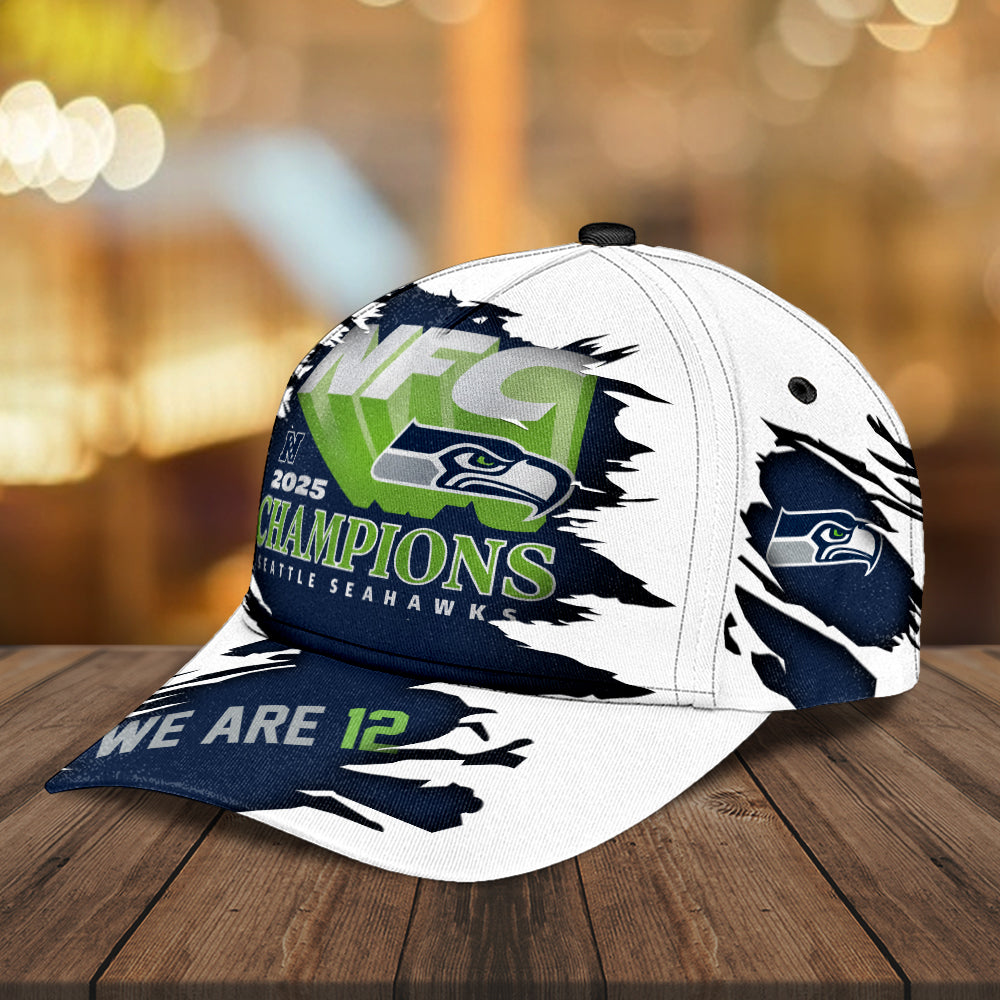 Seattle Seahawks 2025 NFC Champions Classic Cap – MAITM14613