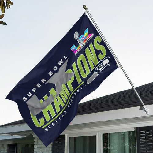 Seattle Seahawks 2025 Super Bowl LX Champions 3D Double-side House Flag – TMTHU3867