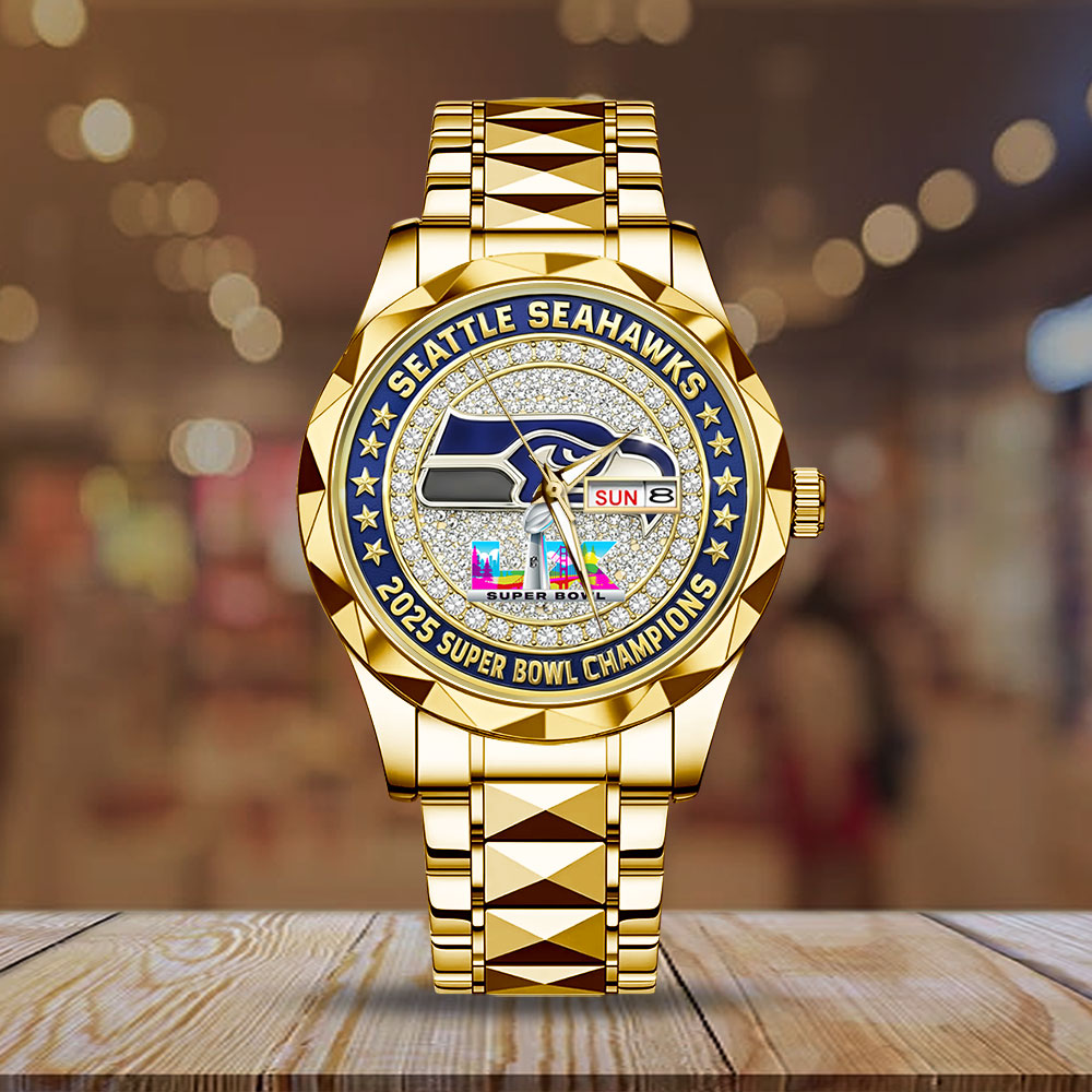 Seattle Seahawks 2025 Super Bowl LX Champions Alloy Luxury Quartz Watch – TMTHU3888