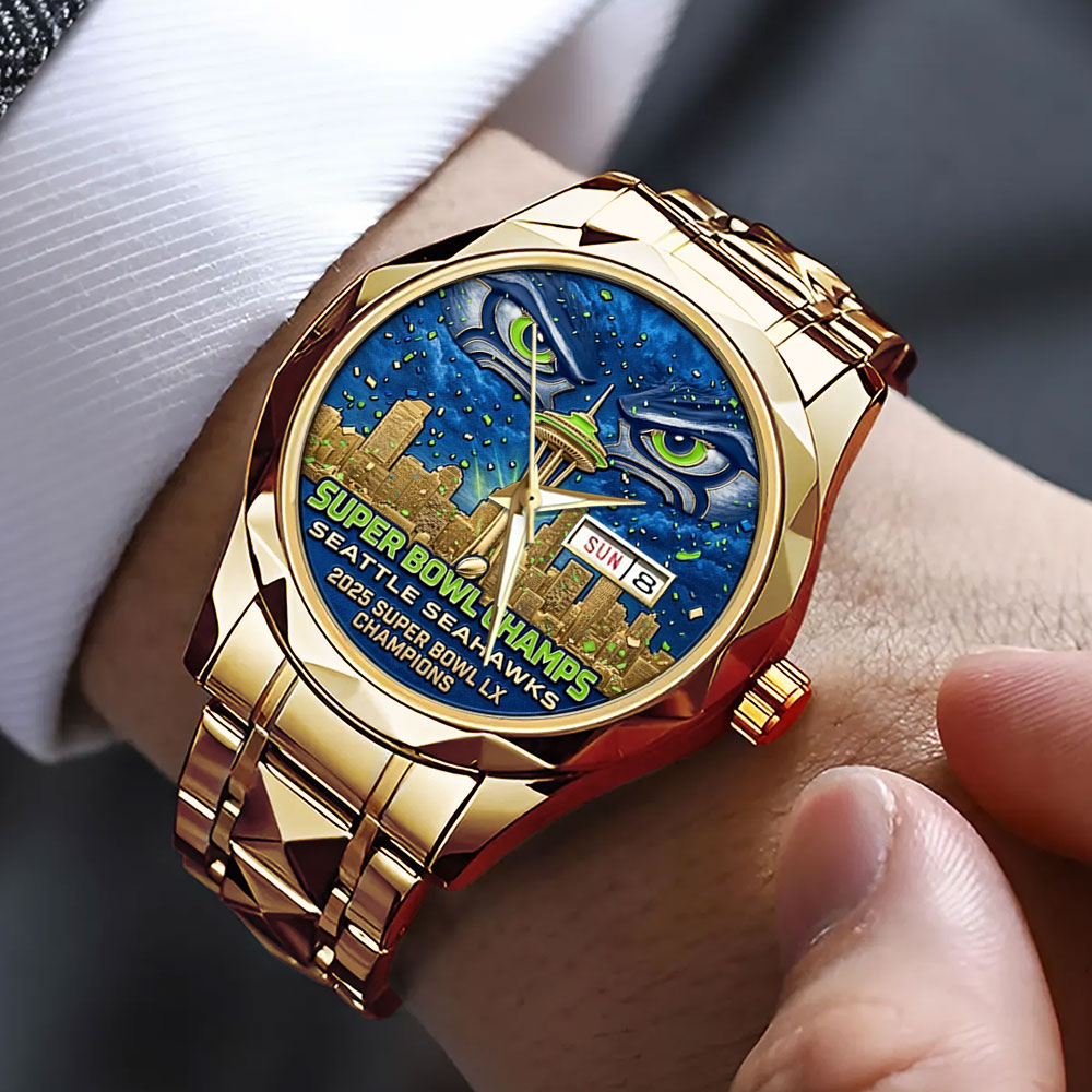 Seattle Seahawks 2025 Super Bowl LX Champions Alloy Luxury Quartz Watch – TMTHU3895