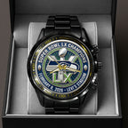 Seattle Seahawks 2025 Super Bowl LX Champions Black Stainless Steel Watch – HOATT16156