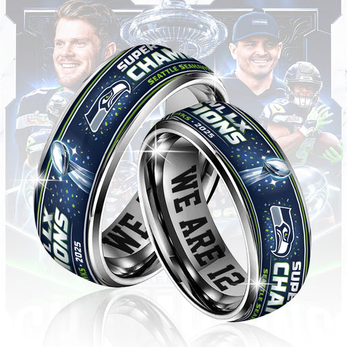 Seattle Seahawks 2025 Super Bowl LX Champions Custom Alloy Ring – TANTN21028