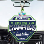 Seattle Seahawks 2025 Super Bowl LX Champions Custom shape 2-sided Acrylic Car Ornament – TANTN21087