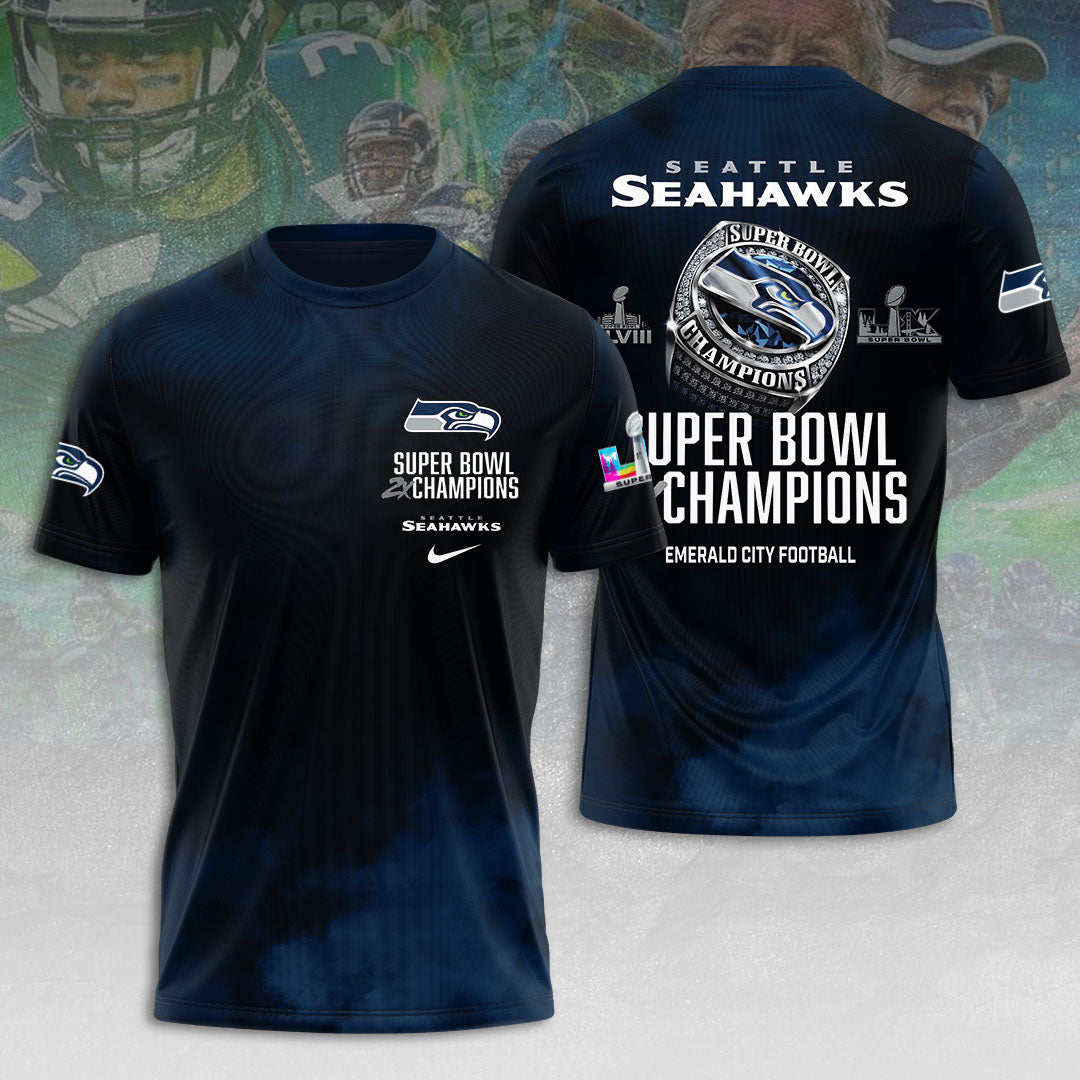 Seattle Seahawks 2025 Super Bowl LX Champions 3D Apparel – HOATT16175