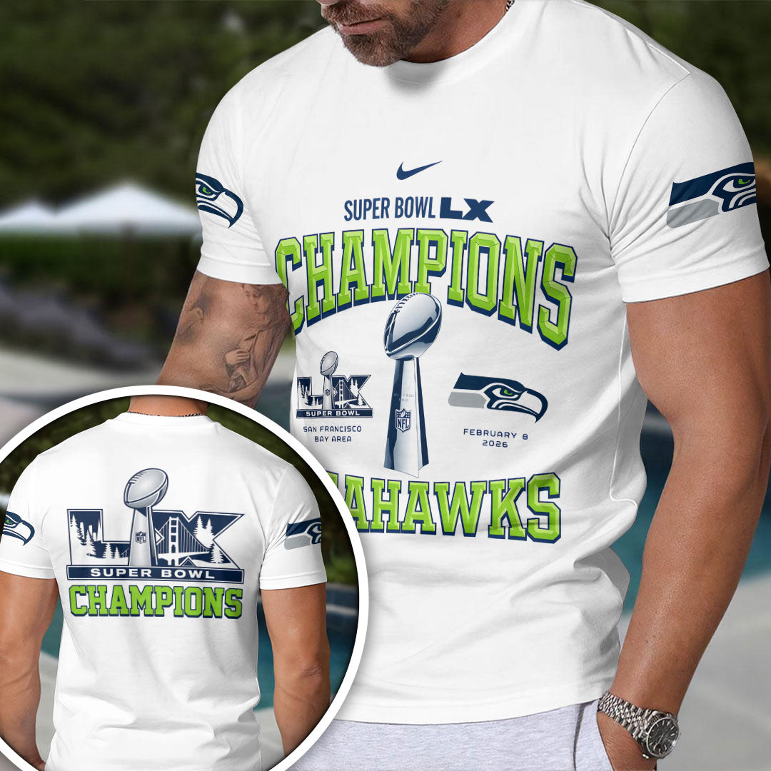 Seattle Seahawks 2025 Super Bowl LX Champions 3D Apparel – HOATT16207