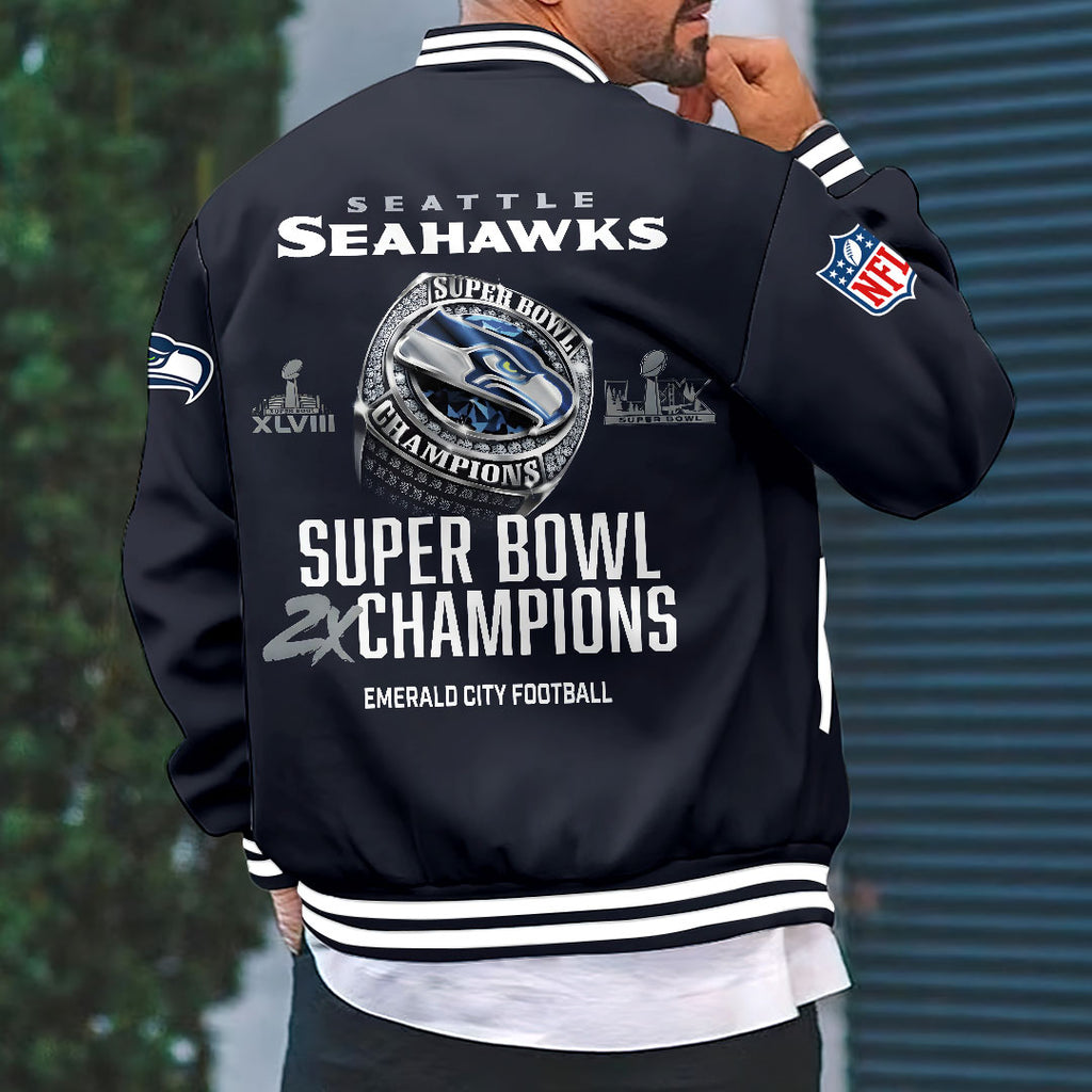 Seattle Seahawks 2025 Super Bowl LX Champions Varsity Jacket – HOATT16172
