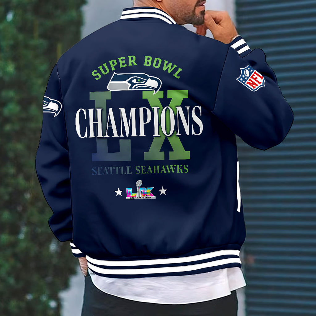 Seattle Seahawks 2025 Super Bowl LX Champions Varsity Jacket – HOATT16265