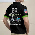 Seattle Seahawks 2025 Super Bowl LX Champions Zip Polo Shirt – TMTHU3993
