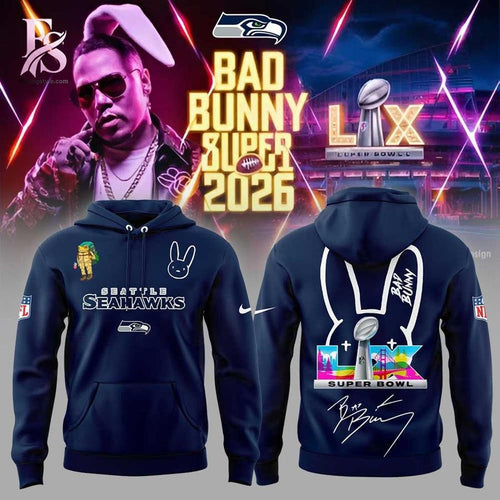 Seattle Seahawks Bad Bunny Super Bowl 2026 Hoodie
