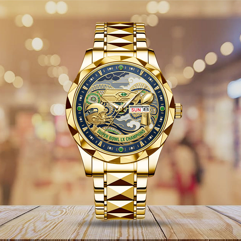 Seattle Seahawks Super Bowl LX Champions Alloy Luxury Quartz Watch – MAITM14776